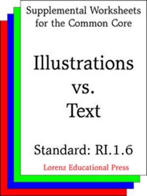 cover image of CCSS RI.1.6 Illustrations vs Text